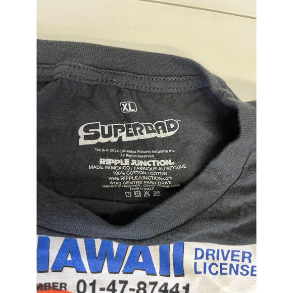 Superbad McLovin Hawaii Driver License Graphic T-Shirt Size XL Movie Tee - Picture 3 of 10